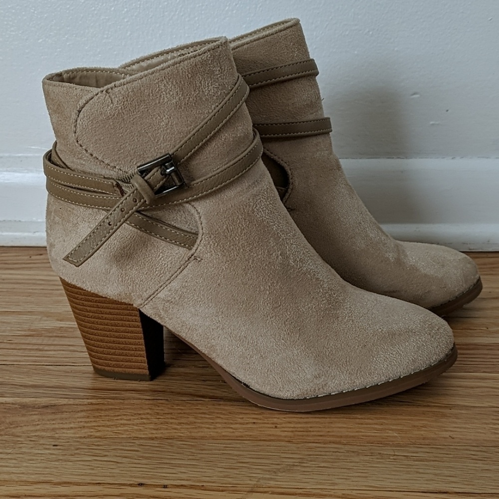 Tan Suede Booties
